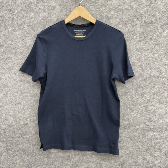 Banana Republic Luxe Touch Men's Athletic T-Shirt, 100% Cotton, Blue, M, NEW - Picture 1 of 11